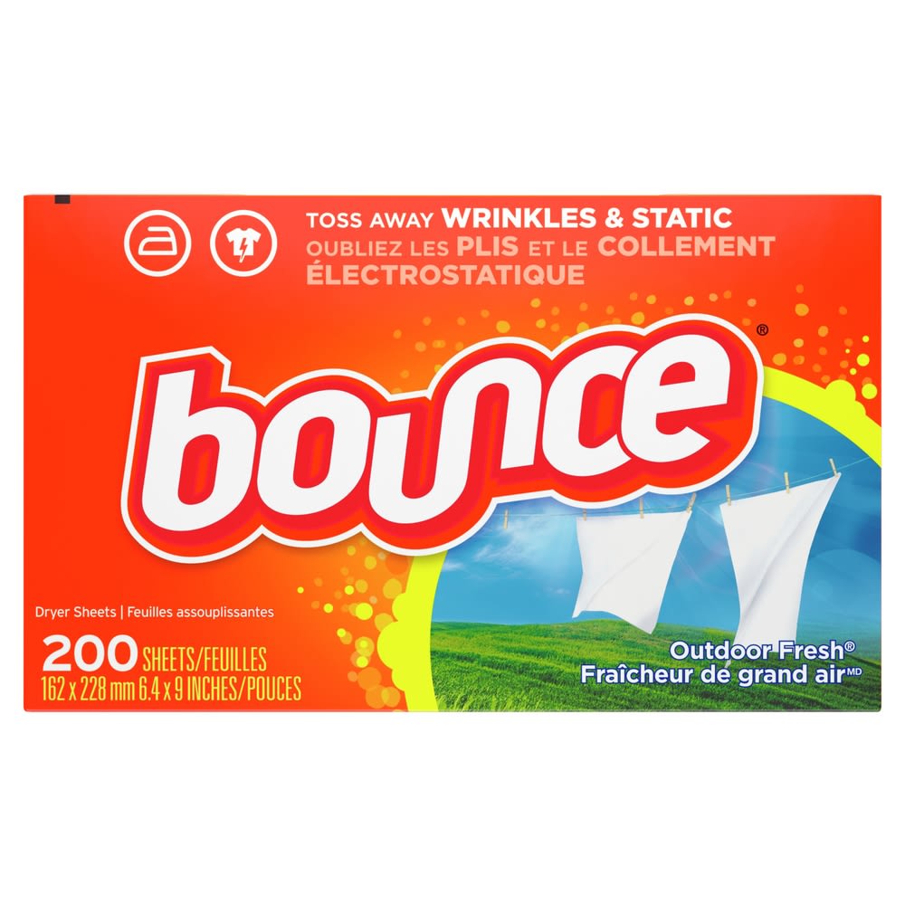 GuestSupply CA | Bounce® Fabric Softener Dryer Sheets, Outdoor